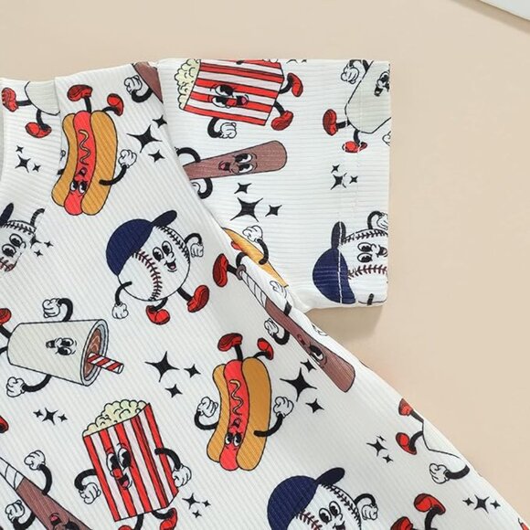 Newborn Infant Baby Boy Girl One Piece Romper Bodysuit Game Day Outfit 😊 - Picture 4 of 6